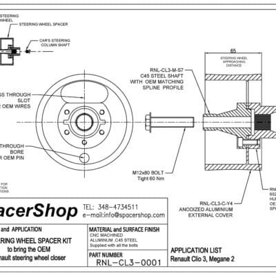 RNL-CL3-00001 assembly drawing